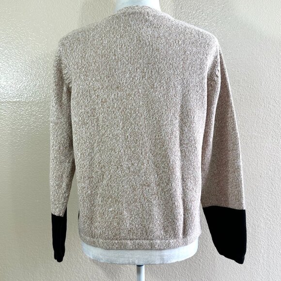 Cabin Creek Vtg 90 Cozy Knit Brown Embr. Cardigan Sweater - Picture 4 of 5